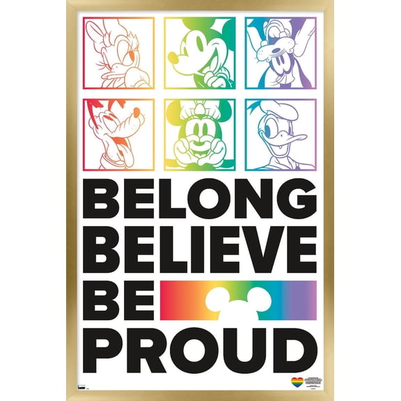 Disney Mickey Mouse - Belong Wall Poster, 22.375" x 34" Framed
