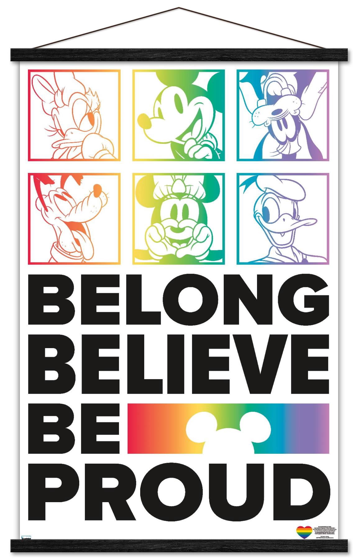 Disney Mickey Mouse - Belong Wall Poster with Magnetic Frame, 22.375" x 34"