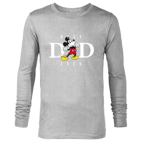 Disney Mickey Mouse Best Dad Ever Thumbs Up Father’s Day - Long Sleeve T-Shirt for Men - Customized-Athletic Heather
