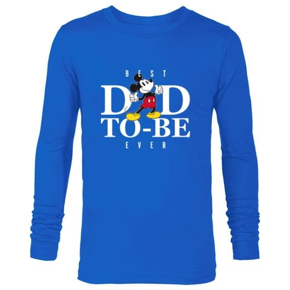 Disney Mickey Mouse Best Dad-to-Be Ever Father’s Day - Long Sleeve T-Shirt for Men - Customized-Navy