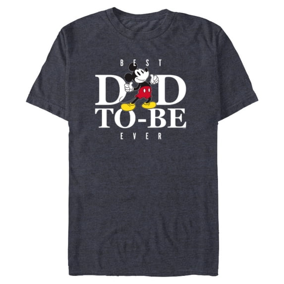 Disney Mickey Mouse Best Dad-to-Be Ever Father’s Day - Short Sleeve Blended T-Shirt for Adults - Customized-Navy Heather