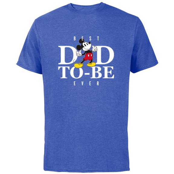 Disney Mickey Mouse Best Dad-to-Be Ever Father’s Day - Short Sleeve Cotton T-Shirt for Adults - Customized-Royal Heather