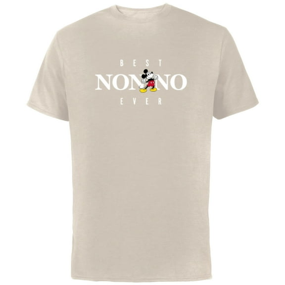 Disney Mickey Mouse Best Nonno Ever La Festa del Papà - Short Sleeve Cotton T-Shirt for Adults - Customized-Natural