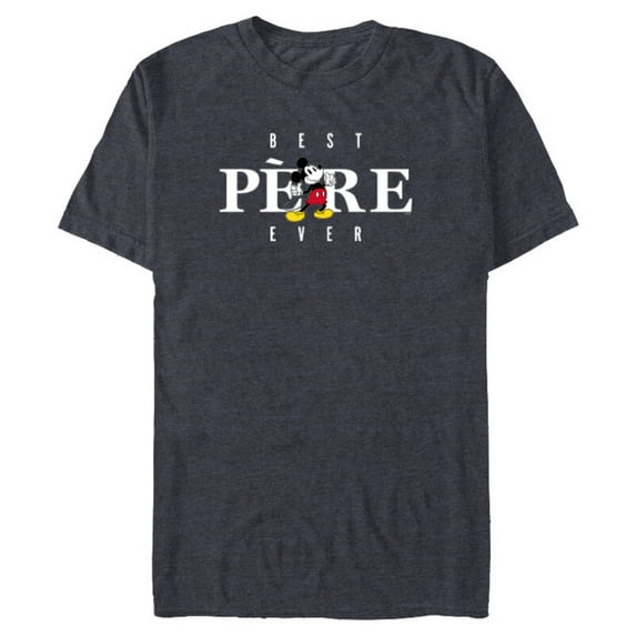 Disney Mickey Mouse Best Père Ever La Fête des Pères - Short Sleeve Blended T-Shirt for Adults - Customized-Navy Heather