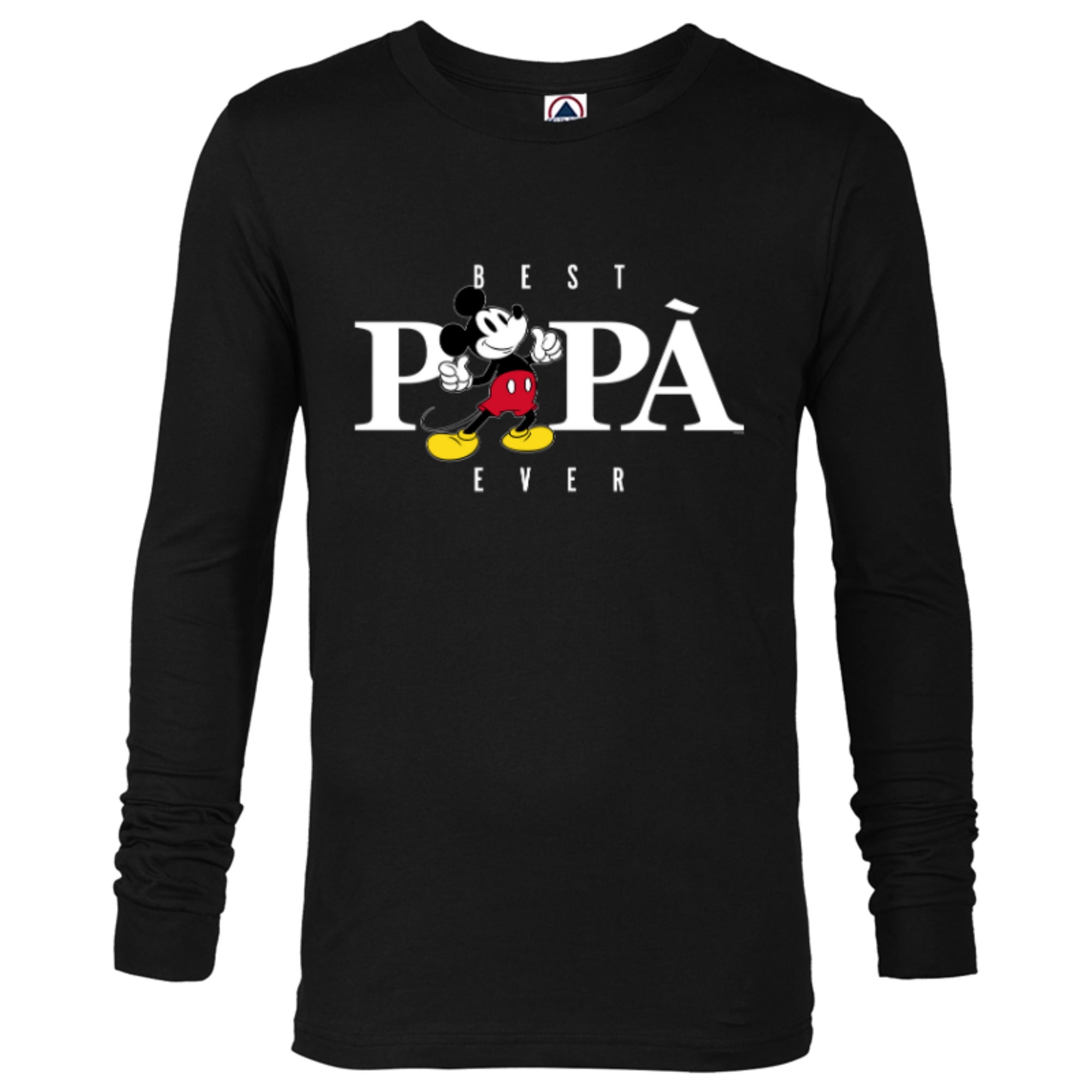 Disney Mickey Mouse Best Papà Ever La Festa Del Papà - Long Sleeve T-Shirt For Men - Customized - Foto 3