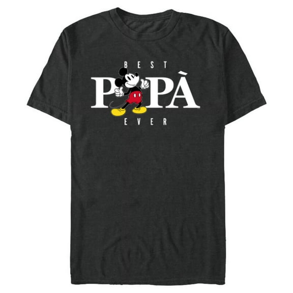 Disney Mickey Mouse Best Papà Ever La Festa del Papà - Short Sleeve Blended T-Shirt for Adults - Customized-Dark Heather