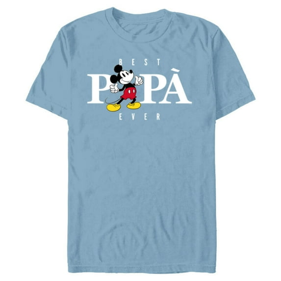 Disney Mickey Mouse Best Papà Ever La Festa del Papà - Short Sleeve Blended T-Shirt for Adults - Customized-Ocean Blue