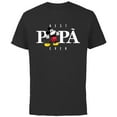 thumbnail image 1 of Disney Mickey Mouse Best Papà Ever La Festa del Papà - Short Sleeve Cotton T-Shirt for Adults - Customized-Black, 1 of 5