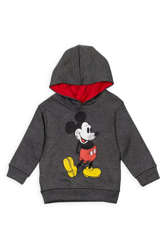 Mickey Mouse Big Boys Fleece Hoodie Toddler to Big Kid