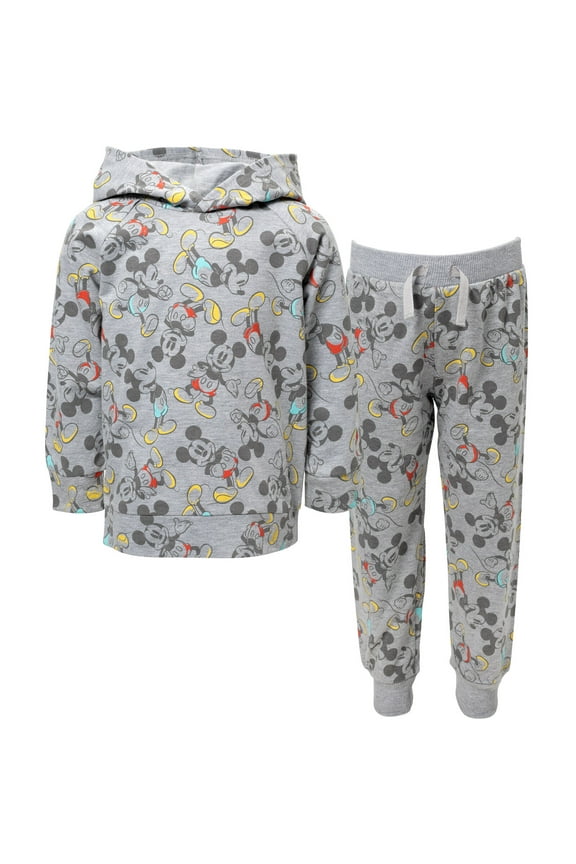 Mickey Mouse Big Boys French Terry Hoodie and Jogger Pants Set