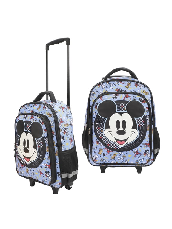 Disney Mickey Mouse Big Face 16" Rolling Travel Backpack