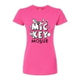 thumbnail image 1 of Disney - Mickey Mouse - Black & White Doodle - Juniors Fitted Graphic T-Shirt, 1 of 5