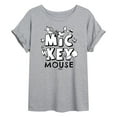thumbnail image 1 of Disney - Mickey Mouse - Black & White Doodle - Women's Oversized T-Shirt, 1 of 5