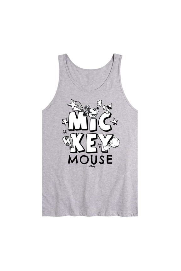 - Mickey Mouse - Black & White Doodle - Men's Jersey Tank Top