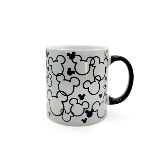 Disney Mickey Mouse Black and White Ceramic Mug, 20 Ounces