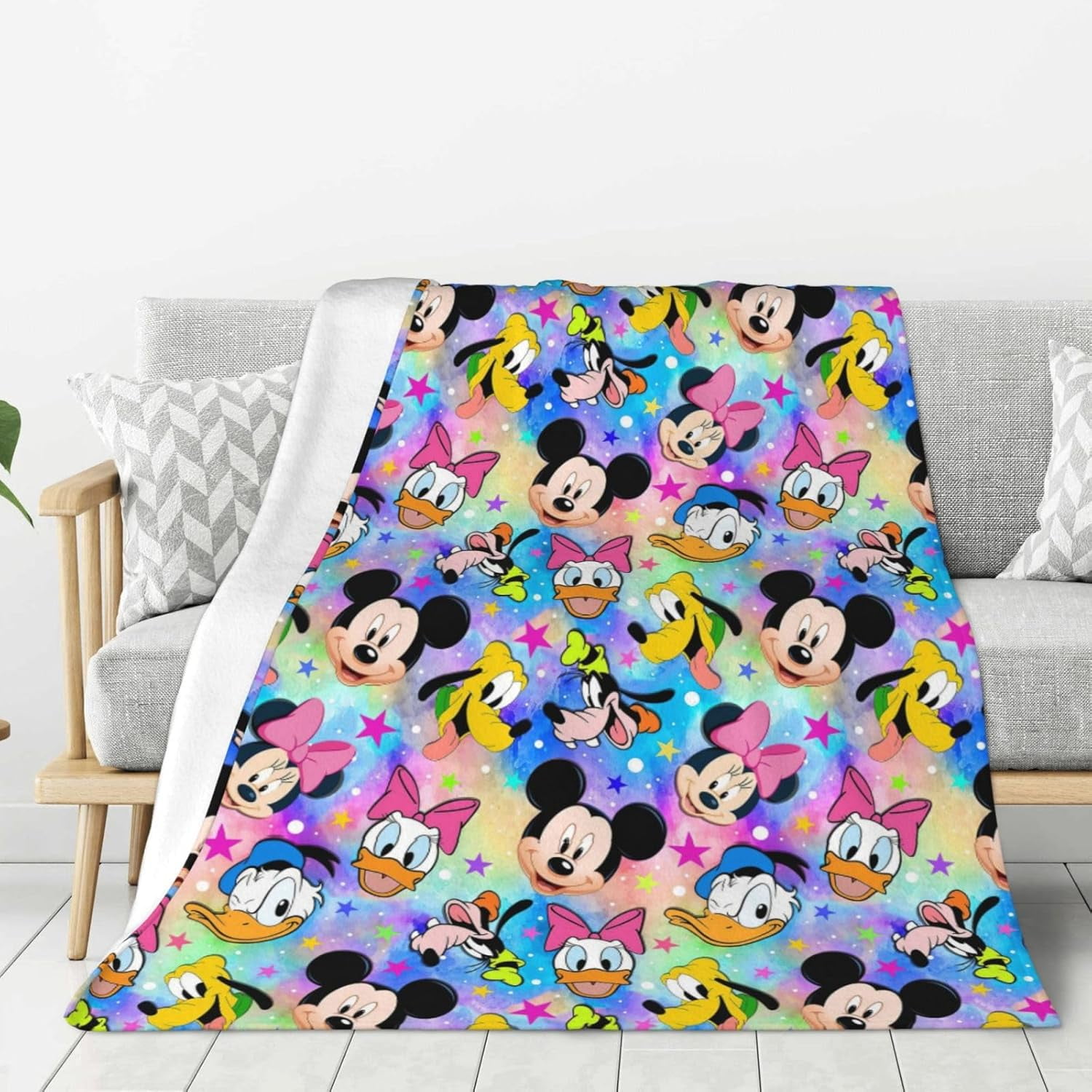 Disney Mickey Mouse Blanket Soft Flannel Throw Blankets Birthday Gifts ...