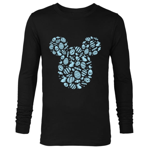 Disney Mickey Mouse Blue Easter - Long Sleeve T-Shirt for Men - Customized-Black