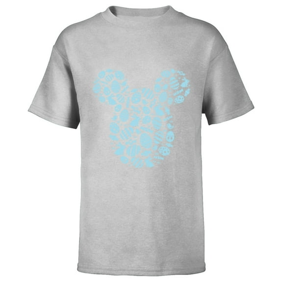 Disney Mickey Mouse Blue Easter - Short Sleeve T-Shirt for Kids - Customized-Athletic Heather