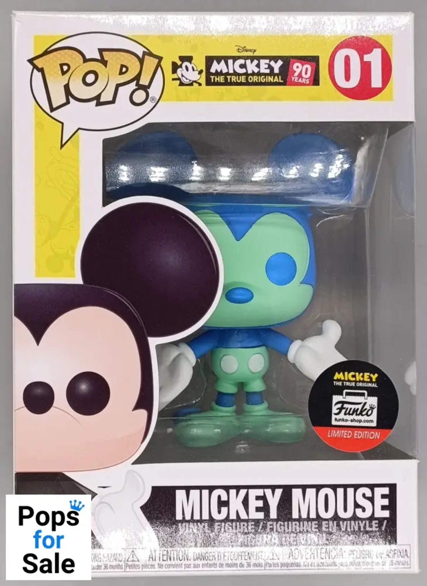 01 Mickey Mouse (Blue/Green) - Disney 90th Anniversary Funko POP
