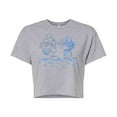 thumbnail image 1 of Disney - Mickey Mouse - Blue Pup Prints & Outline - Juniors Cropped Cotton Blend T-Shirt, 1 of 5