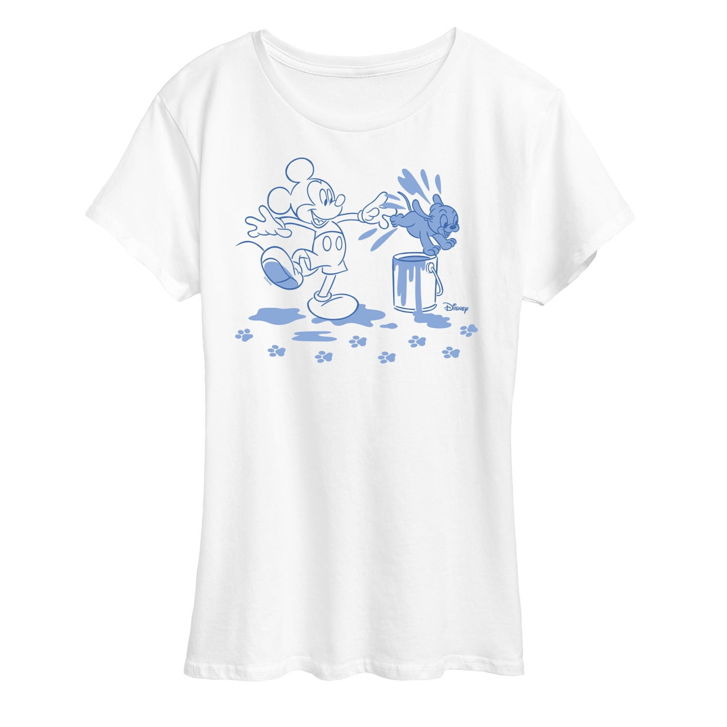 Babyhug Half Sleeves Bio-wash Tee Mickey Mouse Print -  Blue