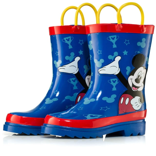 Disney Mickey Mouse Blue Rubber Rain Boots - Size 11 toddler