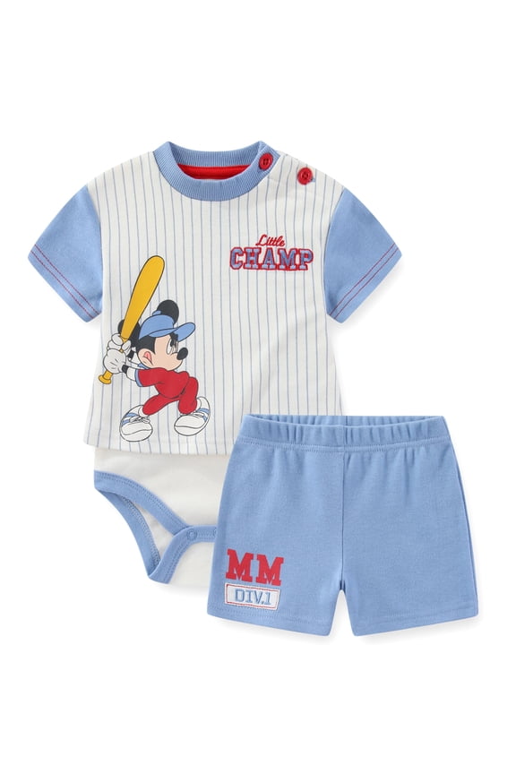 Mickey Mouse Bodysuit and Short Set (Baby Boys), 2 Piece Set, Sizes 3M-9M