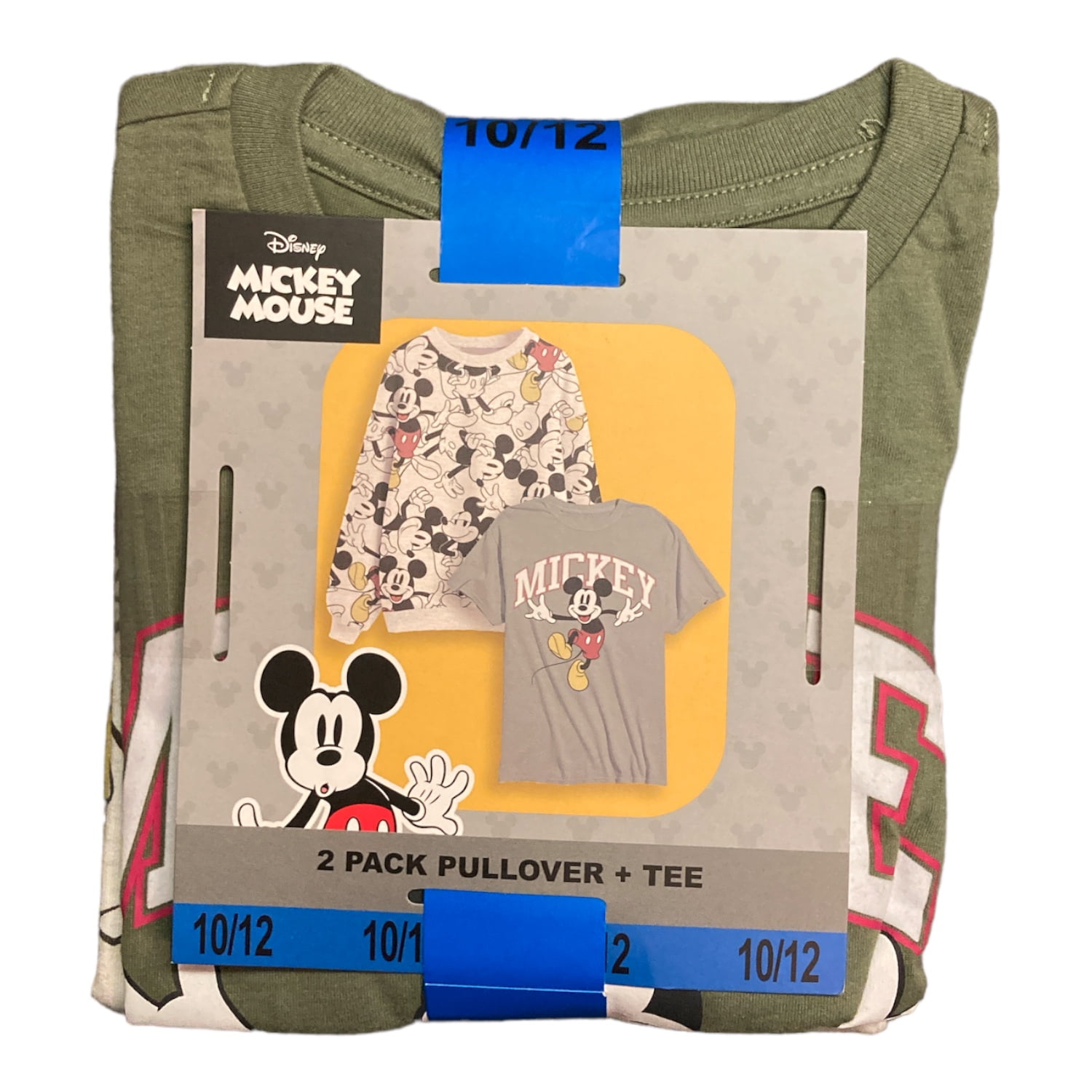 Disney Mickey Mouse Boy's 2-Pack Long Sleeve Pullover & Short Sleeve ...