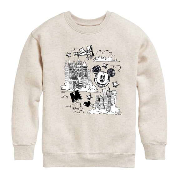 Disney - Mickey Mouse Boys' Graphic Long Sleeve Fleece Sweatshirt