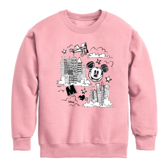 Disney - Mickey Mouse Boys' Graphic Long Sleeve Fleece Sweatshirt