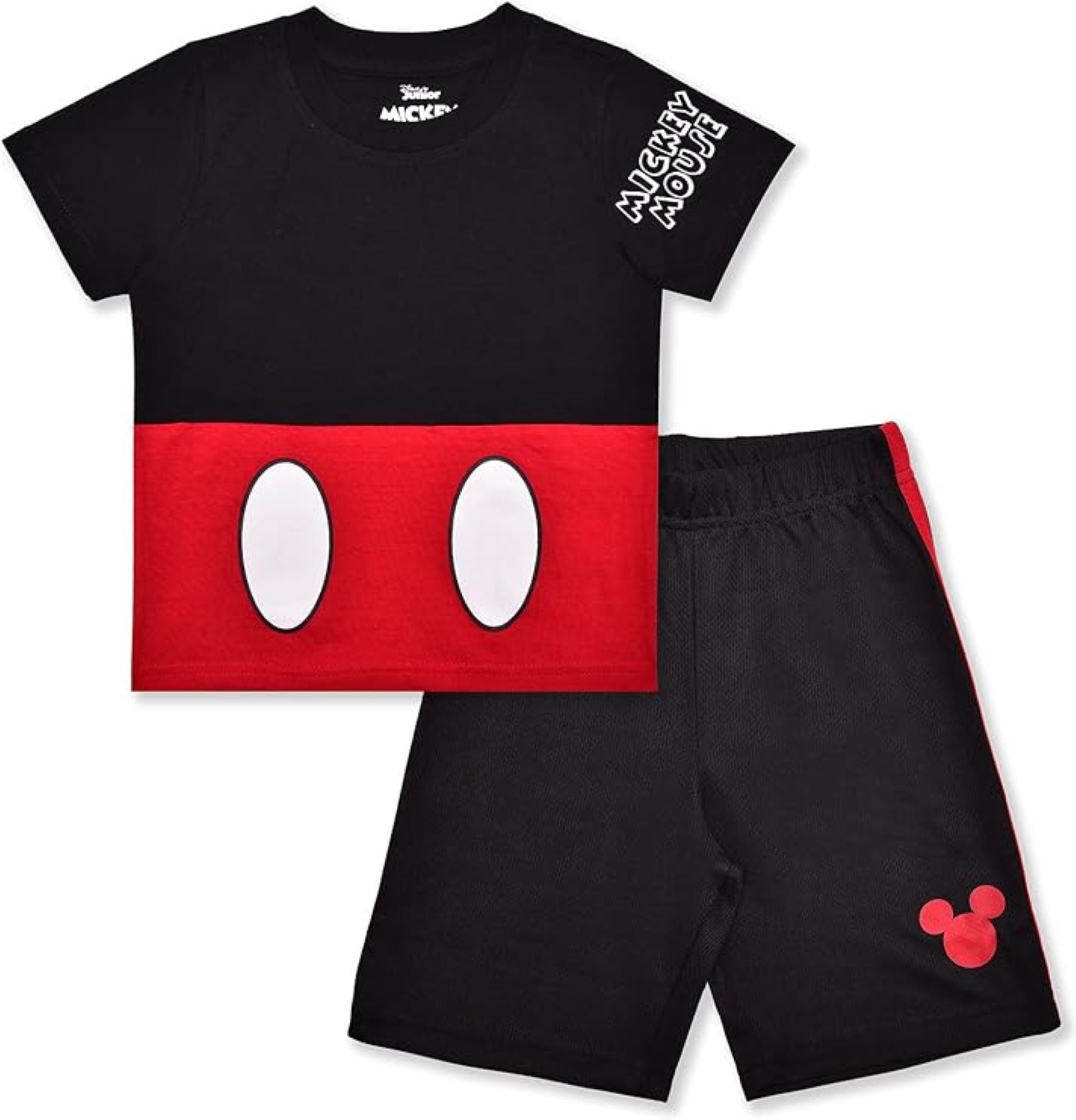 Nautinati  Cotton Mickey Mouse T-shirt & Shorts Set for Boys