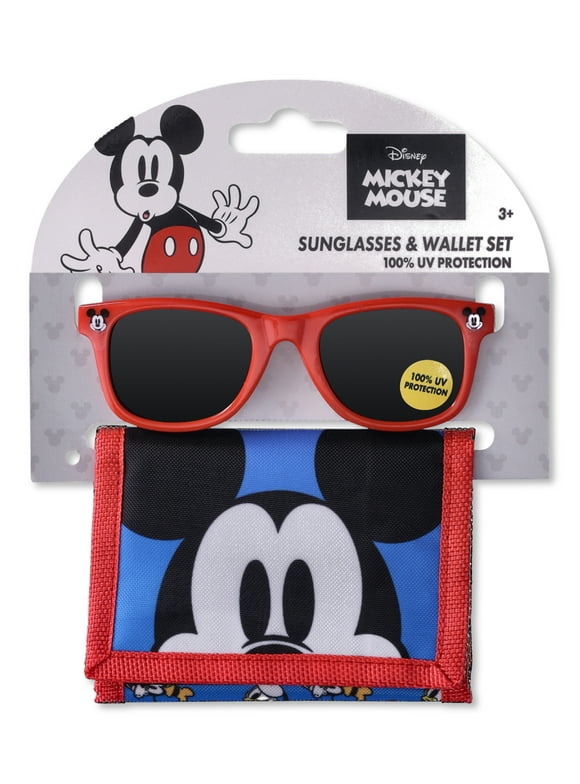Disney Mickey Mouse Boys Sunglasses and Wallet Set Red