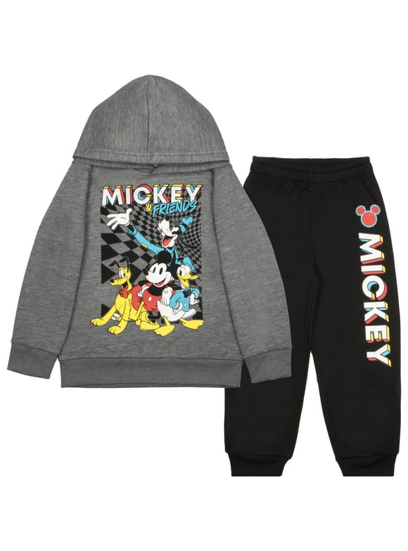 Disney Mickey Mouse Boys Sweater Sweatpants 2-Piece Set for Kids and Toddler (Size 4-8)