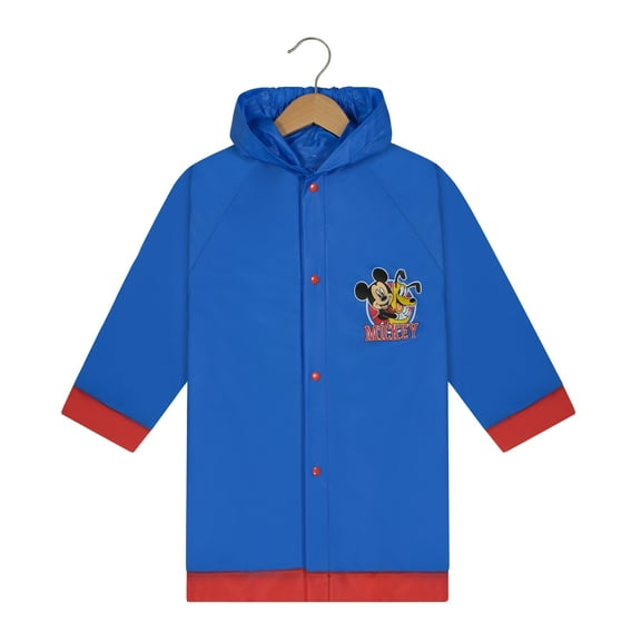 Disney Mickey Mouse Boys Waterproof Outwear Hooded Rain Slicker - ages 8-9 years