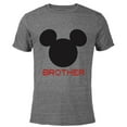 thumbnail image 1 of Disney Mickey Mouse Brother Family - Short Sleeve Blended T-Shirt for Adults – Customized-Dark Heather, 1 of 5
