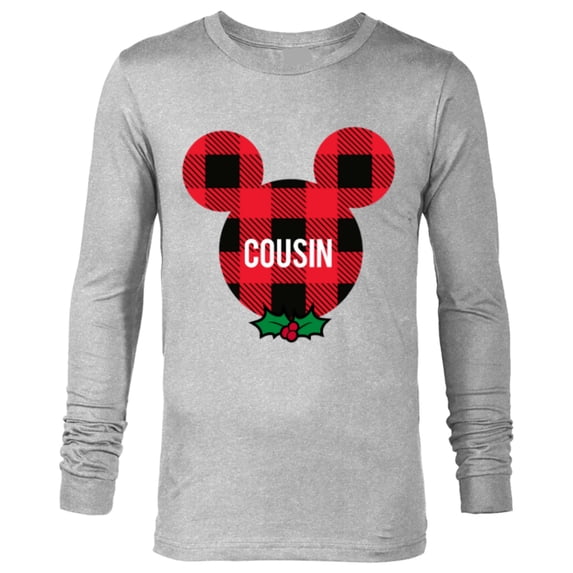 Disney Mickey Mouse COUSIN Holiday Family - Long Sleeve T-Shirt for Men - Customized-Athletic Heather