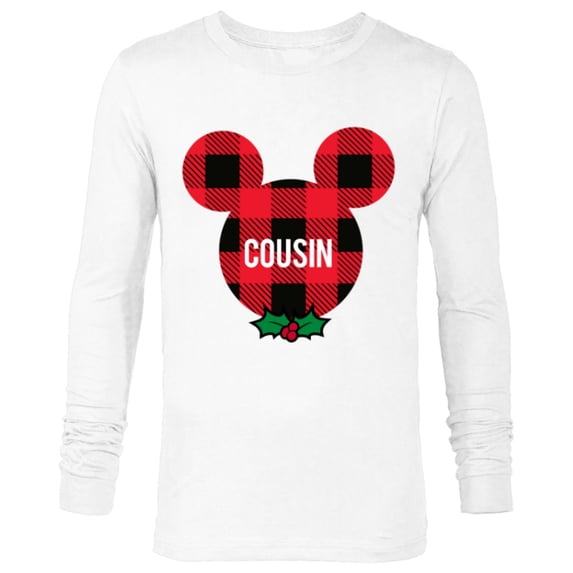 Disney Mickey Mouse COUSIN Holiday Family - Long Sleeve T-Shirt for Men - Customized-White
