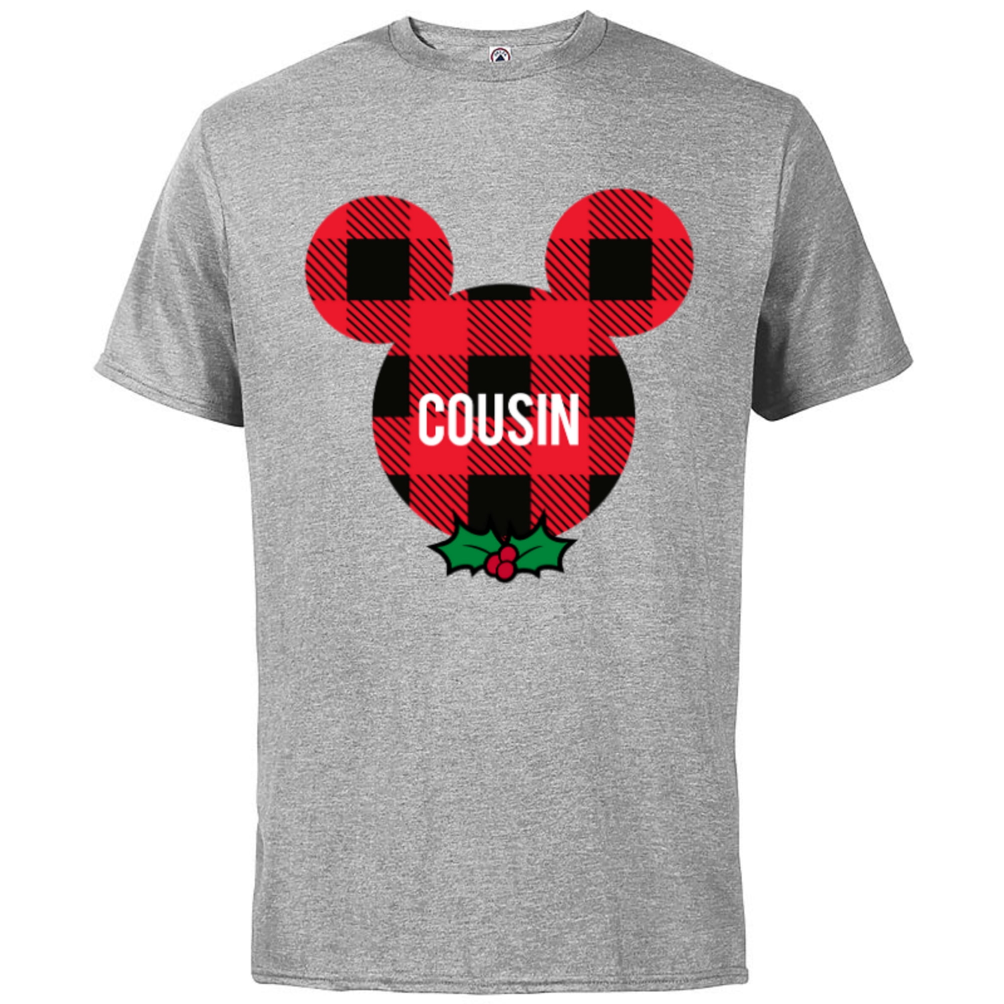 Disney Mickey Mouse COUSIN Holiday Family Short Sleeve Cotton T