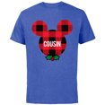 thumbnail image 1 of Disney Mickey Mouse COUSIN Holiday Family - Short Sleeve Cotton T-Shirt for Adults - Customized-Royal Heather, 1 of 5
