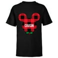 thumbnail image 1 of Disney Mickey Mouse COUSIN Holiday Family - Short Sleeve T-Shirt for Kids - Customized-Black, 1 of 5