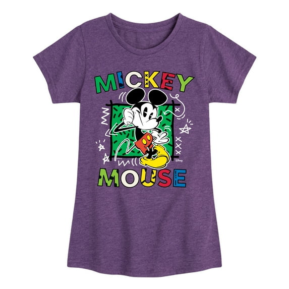 Disney - Mickey Mouse Cartoon Pop - Toddler & Youth Girls Short Sleeve Graphic T-Shirt