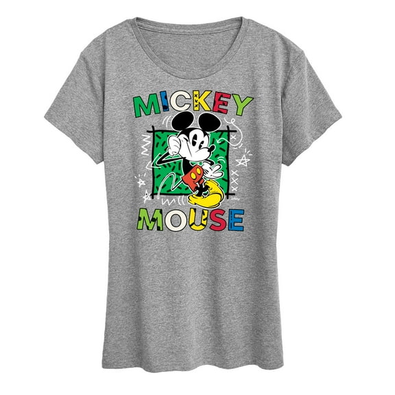 Disney - Mickey Mouse Cartoon Pop - Women's Short Sleeve Graphic T-Shirt