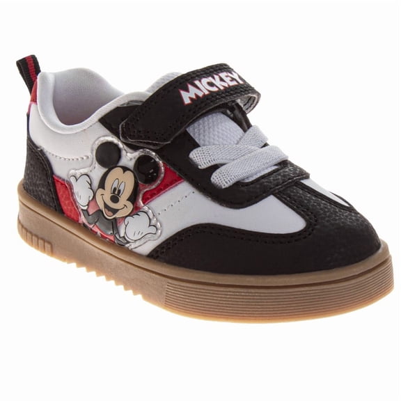 Disney Mickey Mouse Casuals Boys Sneakers (Toddler Little Kids), Black White, Size: 10