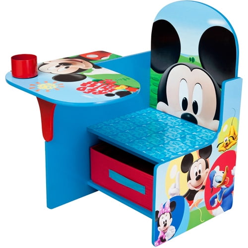 Disney Mickey Mouse Kids Popular 1 Piece Storage Outdoor Activity Table and Chair Set, Blue