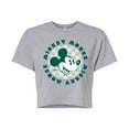 thumbnail image 1 of Disney - Mickey Mouse Checker Badge - Juniors Cropped Cotton Blend T-Shirt, 1 of 5