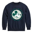 thumbnail image 1 of Disney - Mickey Mouse Checker Badge - Toddler & Youth Crewneck Fleece Sweatshirt, 1 of 5