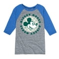thumbnail image 1 of Disney - Mickey Mouse Checker Badge - Toddler & Youth Raglan Graphic T-Shirt, 1 of 4