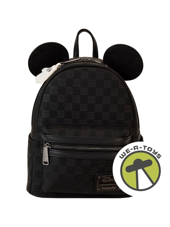 Mickey Mouse Checkered Texture Mini Backpack Loungefly