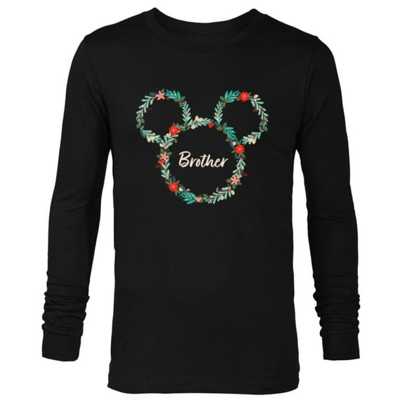 Disney Mickey Mouse Christmas Family Vacation Trip Brother - Long Sleeve T-Shirt for Men - Customized-Black