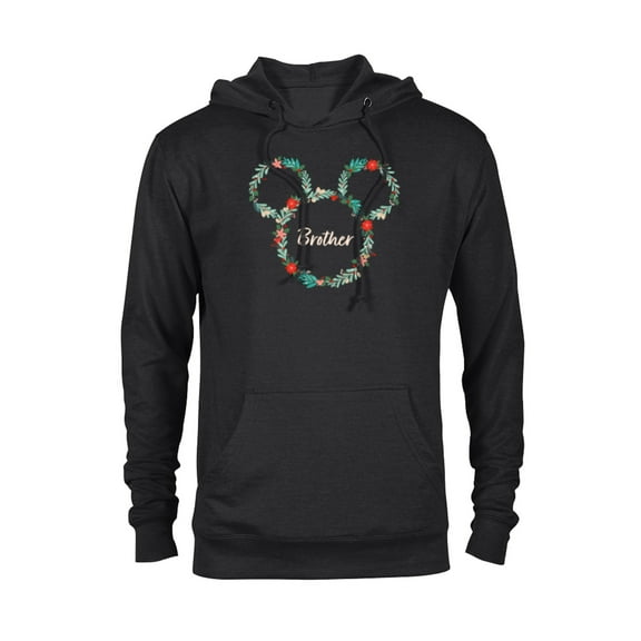 Disney Mickey Mouse Christmas Family Vacation Trip Brother - Pullover Hoodie for Adults - Customized-Black